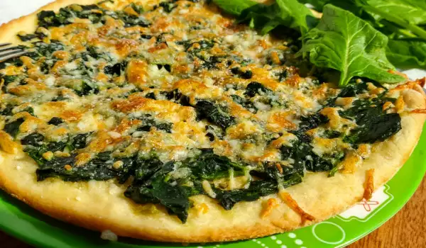 Pizza verde cu spanac