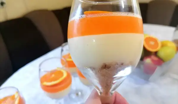 Parfait de portocale la pahar