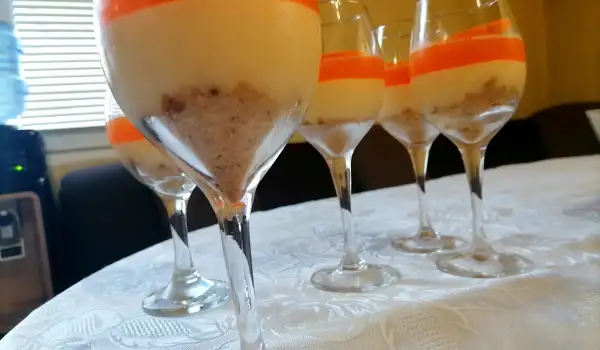 Parfait de portocale la pahar