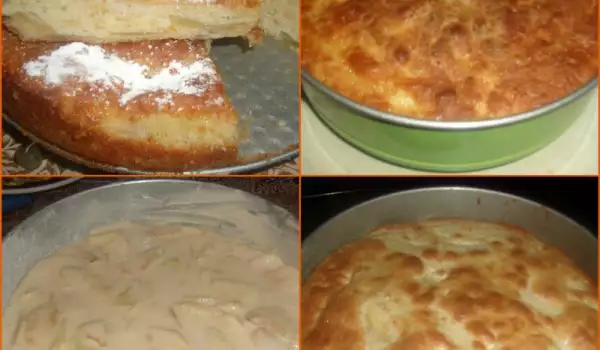 Prăjitură pufoasă cu mere și topping