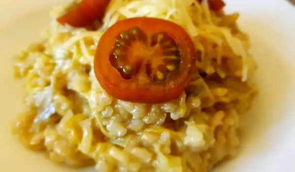 Risotto cu orez brun și anghinare