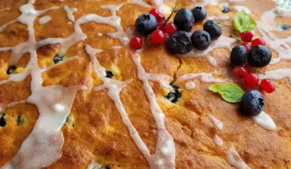 Prăjitură italiană cu ricotta si afine