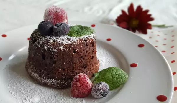 Lava cake cu ciocolată neagră