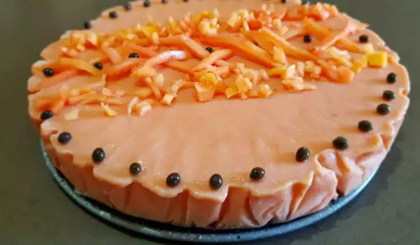 Tort Semifreddo cu papaya și ciocolată albă