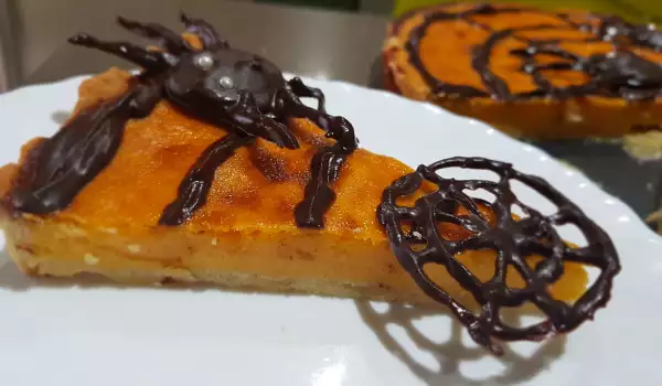 Tort pânză de păianjen din ciocolată pentru Halloween