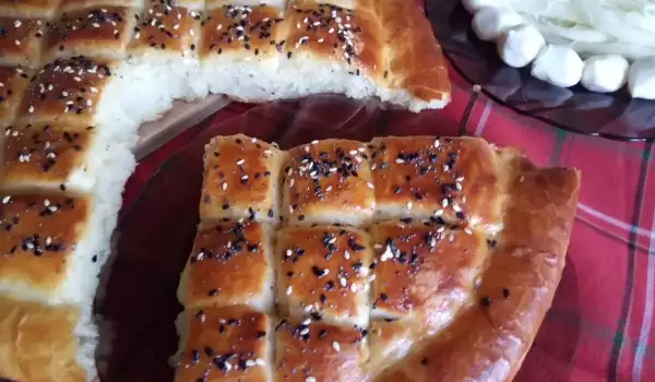 Pâine turcească plată, cu susan