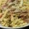 Paste Gemelli cu sos de smântână, prosciutto și mazăre