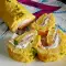 Ruladă de omletă cu cremă de brânză