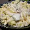 Fusilli cu brânză albastră și ciuperci