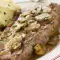 Fripturi de porc cu ciuperci, în folie