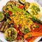 Legume cu brânză Halloumi, la tigaia grill
