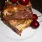 Brownie de ciocolată pestriț cu cireșe