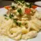 Spaghete cu ton și sos de smântână