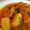 Carne de vită fiartă, cu dovleac