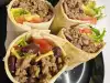Burrito cu carne tocată și cheddar