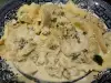 Ravioli de casă cu carne tocată de vită și mânătărci