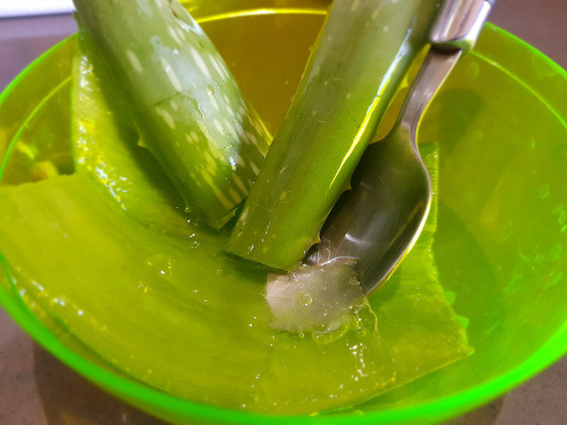 Extract natural de aloe vera, în scop cosmetic