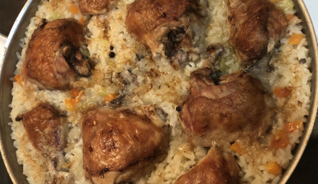 Carne de pui cu orez - rețetă clasică