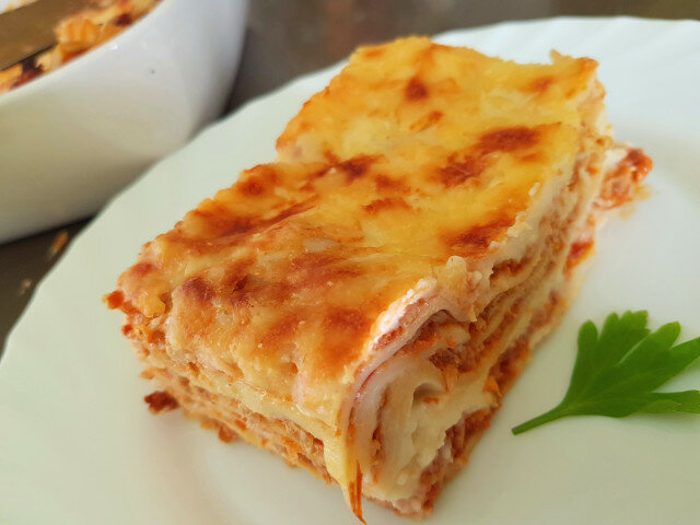 Lasagna bolognese cu ciuperci