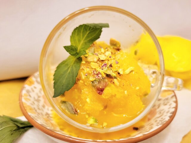 Sorbet de portocale cu lămâie